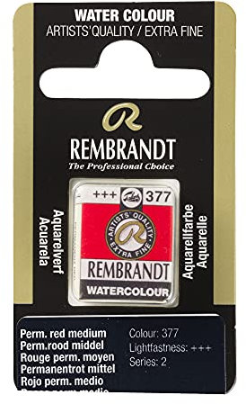 Rembrandt Watercolour Pan Permanent red medium 377 (05863771)