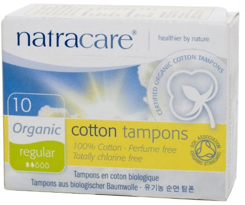 Natracare Organic Non-Applicator Tampon Regular, 100% Cotton | x10 Tampons Travel Pack