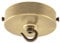 ElekTek Flache Deckenrosette Durchmesser 100 mm mit Haltebügel und Haken. Ideal für Deckenhängeleuchten und Kronleuchter. Metall- und Pulverbeschichtungen Messing Antik