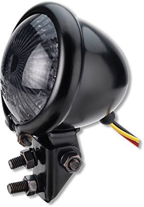LED Motorrad Rücklicht Bates Style schwarz Smoke getönt universal e-geprüft - Germany Motorsports
