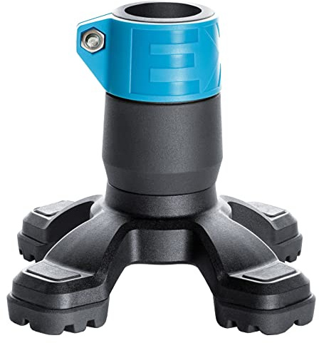 OSSENBERG 4-Punkt Gummikapsel SAFETY FOOT türkis - Sicherheitsfuß mit Stahleinlage für Rohrdurchmesse 16-17mm - Stabilisierungsvorrichtung für Gehstöcke & Krücken - Ersatzfußpolster - bis 200KG