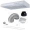 Cookology VISOR500WH Extractor Fan | 50cm Visor Cooker Hood in White with Duct