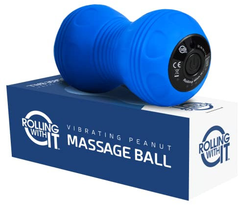 Rolling With It professionelle vibrierende peanut massage ball - deep tissue triggerpunkt-therapie, myofascial freigabe - handgeführtes cordless - 4 helligkeiten - dual lacrosse-kugel
