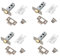 Golden Grace Bolt Through Mortice Tubular Door Latch in Polished Chrome with Plastic Dust Cap, 4 Sets - 65mm