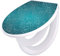 banjado Familien WC Sitz mit Absenkautomatik 44,5x37cm / Klodeckel/Klobrille mit Kindersitz aus hochwertigem Polypropylen/Toilettensitz Kindersitz integriert Motiv Mandala Landschaft