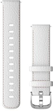 Garmin Schnellwechsel-Armband, 18mm, Leder, passend für vivomove 3s, vivoactive 4s, venu 2S, Forerunner 255S-Serie, einfach ein- und ausklicken, Wechsel ohne Werkzeug möglich