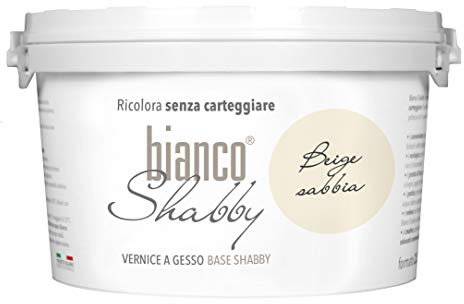 CHALK PAINT Beige Sabbia per Mobili e Pareti - Pittura Shabby Chic Vintage EXTRA OPACA (2,5 Litri)