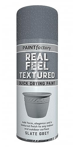 Real Feel Textured Quick Drying Paint Slate Grey 400ml Spray Aerosol