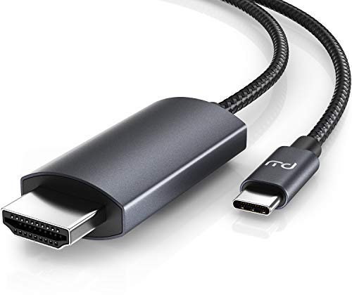 CSL - USB C zu HDMI Kabel 4k 60Hz - 2m - HDTV 4K Kabel – USB Typ C zu HDMI 2.0 - kompatibel mit MacBook Pro 2020 2019 2018 2017, MacBook Air, iPad Pro, Surface Book 2, Galaxy S10 UVM - schwarz