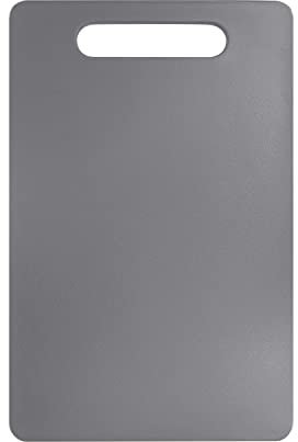 Fotouzy Plastic Utility Cutting Board with Handles, Food Safe PP Material, BPA Free, Dishwasher Safe, Thick Chopping Board, Large Size, Easy Grip Handle, for Kitchen (Gray)