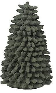 Broste Copenhagen Pulp Christmas Deko-Tannenbaum aus Baumwolle in der Farbe Thyme, Maße: 11cm x 11cm x 21cm, 70080364
