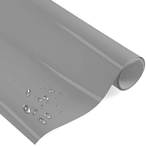 timalo® Premium Möbelfolie selbstklebend Uni Hochglanz Küchenfolie Klebefolie zum Bekleben von Möbel, Türen PVC Folie Küche Bastefolie Türfolie | Grau-G-200x63cm