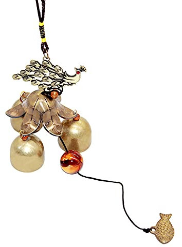 Hooshing Windspiel, Glückspfau, klassisches Metallglocken, winziges Windspiel für Haus, Garten, Hof, Terrasse, hängende Dekoration, Geschenk