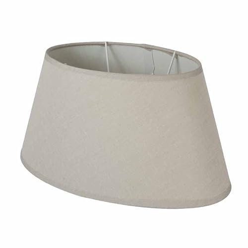 Quaint & Quality - Lampenschirm oval Leinen Farbe beige 25x16cm