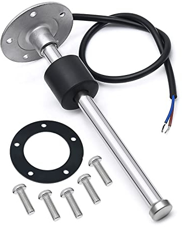 Marine Boat Fuel Level Sender - 250mm Sending Unit Gauge Sensor Tank Indicator - 5 Hole Fit for Fuel Water Level Gauge - 0-190ohms