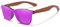 KINGSEVEN Holz Sonnenbrille für Herren und Damen I Unisex Polarisierte Sonnenbrille mit Holzbügeln aus Walnuss I UV400-Schutz I Modische Rahmenlose Spiegelgläser I Lila Violet