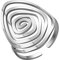 Dreamtimes Wirbel Geometrischer Ring Spirale Wirbel Ring Geflochtener Wickel Stil Frauen Edelstahl Übertrieben Einstellbare Daumen Offen Ring Mode Schmuck Geschenk für Frau Freundin (Silber)
