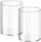 2 Stück transparente Acryl-Stifthalter runde Acryl-Bleistiftbecher transparent Make-up-Buschhalter Acryl Schreibwaren Organizer für Büro Schule Zuhause Schreibtisch Zubehör (2 Stück, rund)