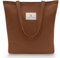 Emma Jonasson Jutebeutel mit Reißverschluss und Innentasche - Stilvoller Shopper Damen - Einkaufstasche mit langem Henkel - Perfekte Tasche als Tote bag, Schultertasche, Stofftasche groß braun