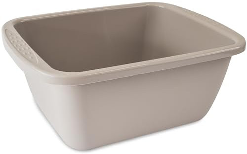 #11 Schüssel 17 Liter rechteckig 45x35x18 cm Braun - Universal Haushaltsschüssel Waschschüssel Küchenschüssel Spülschüssel Kunststoff Fußbad Pflege - nestbar