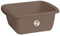 #11 Schüssel 17 Liter rechteckig 45x35x18 cm Braun - Universal Haushaltsschüssel Waschschüssel Küchenschüssel Spülschüssel Kunststoff Fußbad Pflege - nestbar