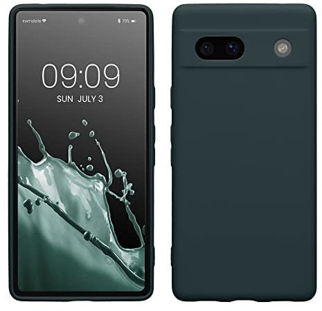 kwmobile Custodia Compatibile con Google Pixel 7a Cover - Back Case per Smartphone in Silicone TPU - Protezione Gommata - ardesia scuro