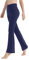LaiEr Yogahose für Damen, Bauchkontrolle, Workout, Bootleg-Hose, hohe Taille, 4-Wege-Stretch-Hose mit Innentaschen(Dark Blue,Medium)