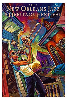 ETOMEY New Orleans Jazz Festival 2020 Poster 16 Leinwand Poster Schlafzimmer Dekor Sport Landschaft Büro Zimmer Dekor Geschenk ungerahmt 30 x 45 cm