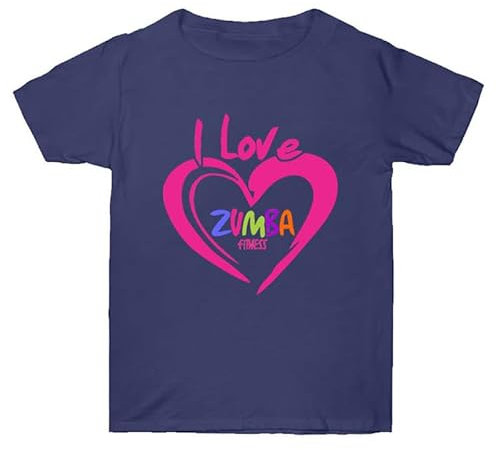 Unisex Zumba Training Kleidung Mode Lässige Liebe Druck Rundhalsausschnitt T-Shirt Zumba Lose Tanz Fitness Kurzarm Top I Love Zumba Bedrucktes T-Shirt