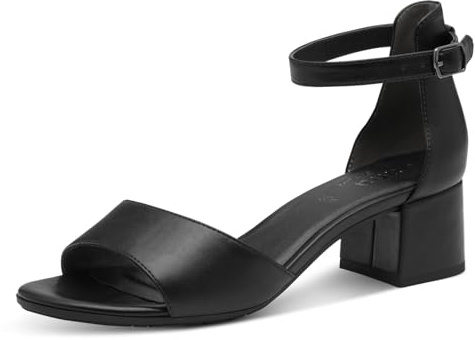 Jana Damen Sandalen mit Absatz Festlich Vegan, Schwarz (Black), 41 EU