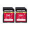 Gigastone 256 Go Lot de 2 Carte SD Camera Plus, Carte mémoire SDXC V30 Haute Vitesse vidéo UHD Compatible avec Appareil Photo numérique Canon, Nikon, Sony, Pentax, Kodak, Panasonic, avec 2 Mini étuis