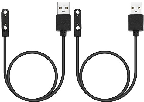 2-teilig USB Ladekabel Kompatibel mit XPLORA XGO2 Ersatz Ladegerät Dockingstation Adapter Smartwatch Zubehör 60 cm Länge Schwarz