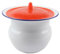 NEDLON Pot De Chambre en Acier Émaillé, Crachoir Toilettes Portatives avec Couvercles, Pots De Chevet pour Les Femmes Enceintes Unisexes Âgées (Color : B)