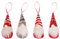 ENLACE Weihnachtswichtel zum Aufhängen, 4 Stück Deko Wichtel, Weihnachtsbaumschmuck Hängende, Wichtel für Weihnachten Geschenk, Weihnachtsbaum, Party
