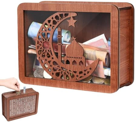 Retro Spardose Aus | Spardose Aus Ramadans | Sparschwein Mit Zähler Und Marker | Geldsparende Aufbewahrungsbox Für Kinder Und Erwachsene | 10,000 Spar Challenge Spardose
