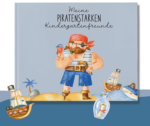 lila liebt dich® Freundebuch Kindergarten Pirat, Freundebuch Kindergarten Junge - Unvergessliche Kindergartenmomente festhalten, kompakt