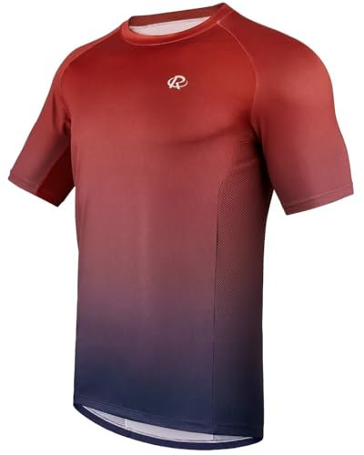 ROTTO Herren Mountainbike Trikot Kurzarm Radtrikot für MTB BMX Downhill Kurze Ärmel Schnell Dry, Cyberpunk-Stil