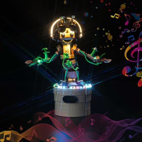 LocoLee Licht Kompatibel mit Lego 76297 Tanzender Groot Musikversion Version, Nur Lichter Set - Kein Modell, Licht BeleuchtungSet Compatible with Lego 76297 Tanzender Groot