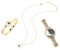TIKATARER Uhren-Schmuck-Set, Armband-Halsketten-Set, Business-Stil, Damen-Schmuck-Set, Uhren-Armband-Halsketten-Set, Jahrestag, Geburtstag, Schmuck-Set (GOLD)