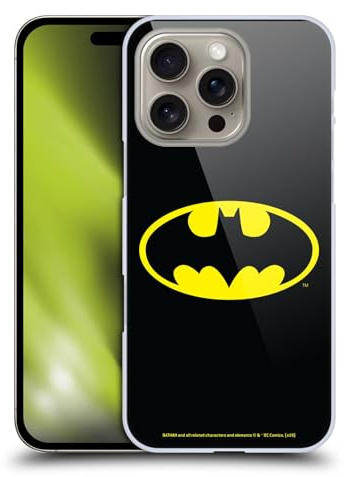Head Case Designs Offiziell Zugelassen Batman DC Comics Comic Logos Harte Rueckseiten Handyhülle Hülle Huelle kompatibel mit Apple Apple iPhone 16 Pro