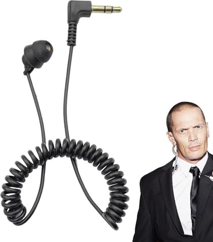 itrimaka Auricolari in-ear cablati | Auricolari con cavo a molla - Auricolari stereo con isolamento acustico, jack da 3,5 mm, cuffie a lato singolo per smartphone lettori MP3