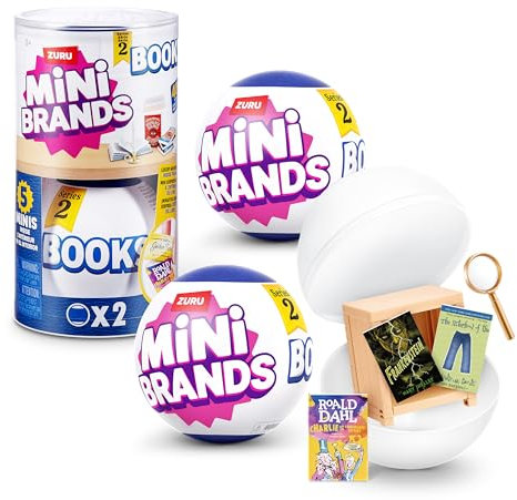 Mini Brands Mini Books Serie 2 Kapsel von ZURU, Spielzeug-Miniaturbuch zum Sammeln, Kinder ab 3 Jahren (2 Kapsel)