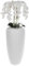 Orchidea artificiale bianca in vaso bouquet di fiori H 125 cm vaso bianco