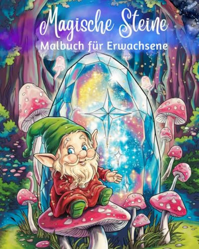 Magische Steine: Malbuch für Erwachsene und Jugendliche: Ausmalbuch mit zauberhaften Fantasiewesen, Tieren, Blumen, Mandalas und mehr.: Kreative Entspannung beginnt hier.