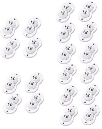 MUCKLILY 5 Sätze Kugelrolle Klappwagen Mit Rädern Zusammenklappbar Edelstahlstrohlme Ersatzteile Für Gartenmöbel Räder Für Aufbewahrungskoffer Mülleimer-roller Rostfreier Stahl 4 Stück * 5