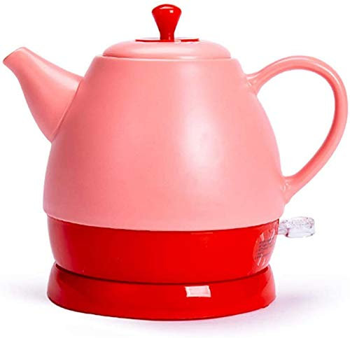 Ceramic Electric Kettle Cordless, 1L Retro Teapot, 1350W Fast Boil for Tea, Coffee & Soup, Removable Base, Automatic Shut-Off & Boil Dry Protection, White