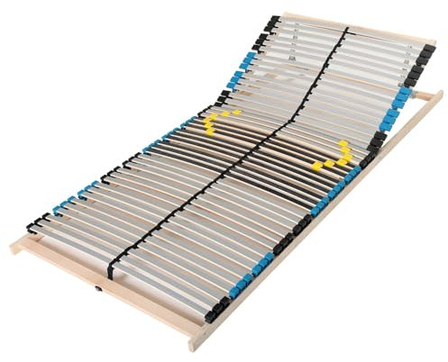 Stabiler Lattenrost 80x200, 42 Latten, Kopfteil verstellbar, 7 Komfortzonen, 6-fache-Härteregulierung, Made in Germany, Traglast bis 150Kg, Federholzrahmen, Lattenrahmen Buche, Lattenrost 80 x 200cm