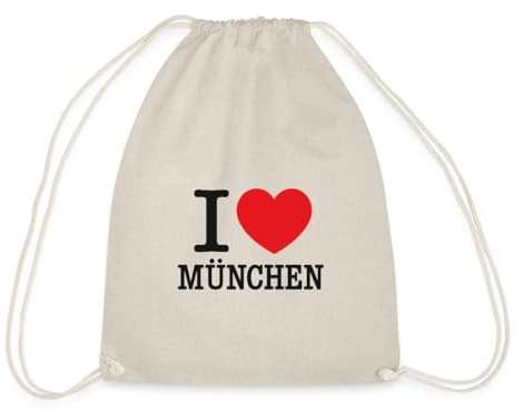 Spreadshirt I Love München Herz Bayern Munich Turnbeutel