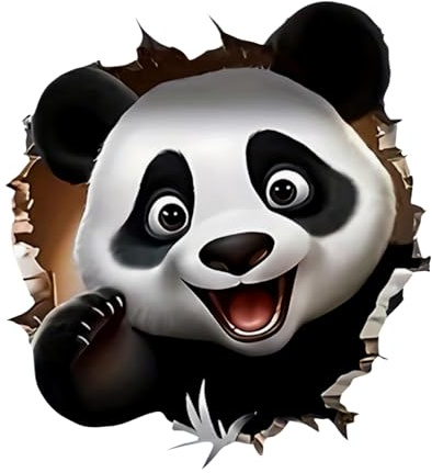 Adesivi per auto con adorabile panda che affaccia da un buco da 14 cm, vinile impermeabile – adesivi per auto lucidi e resistenti, adesivi per paraurti per veicoli, auto, SUV, moto, laptop, pareti