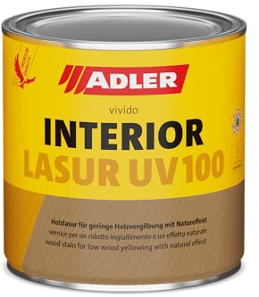 ADLER Interior-Lasur UV 100 Zugspitz 750ml | Natürlich matte Optik auf Nadelholz, UV-Lichtschutz für länger natürliches Holzbild, wasserbasierte, emissionsarme Rezeptur